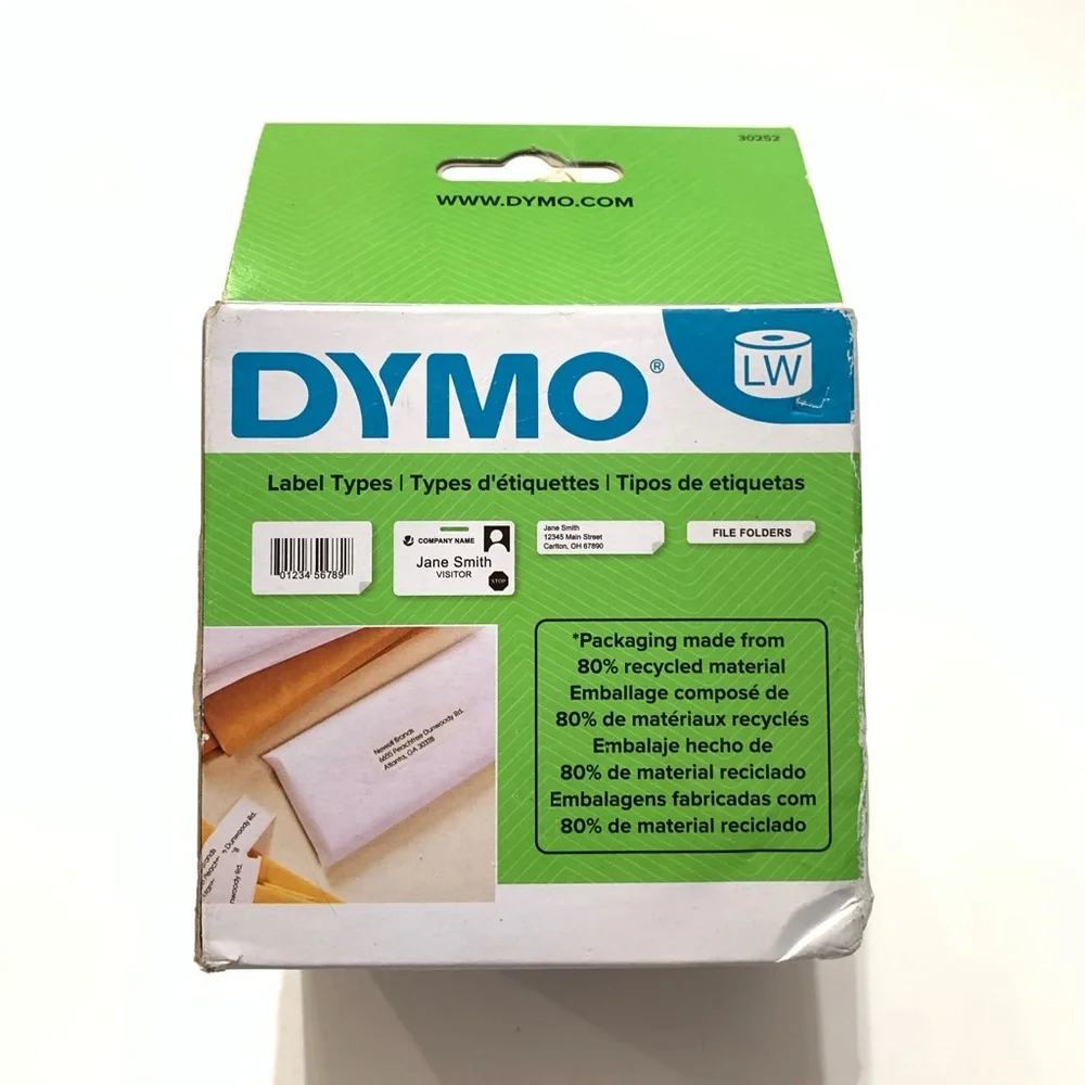 DYMO Authentic LW White Mailing Address Labels, For LabelWriter Label Printers,
